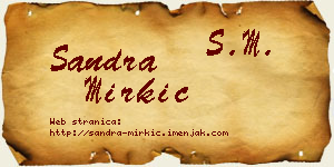 Sandra Mirkić vizit kartica